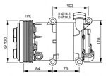 FC1630 A/C Compressor 1379474 3M5H19497AD FORD TRANSIT Box 2006-